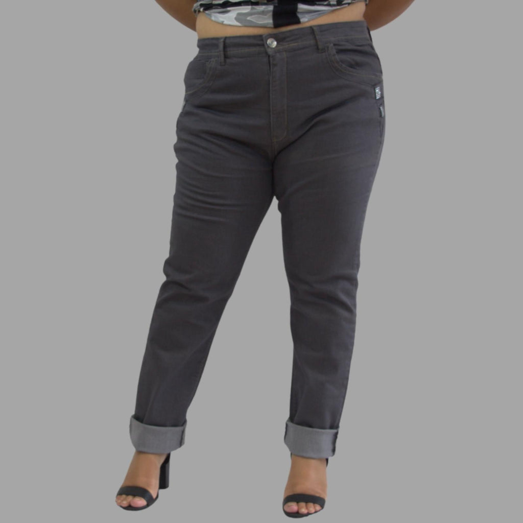 Jean femme gris revers Modèle Elsa