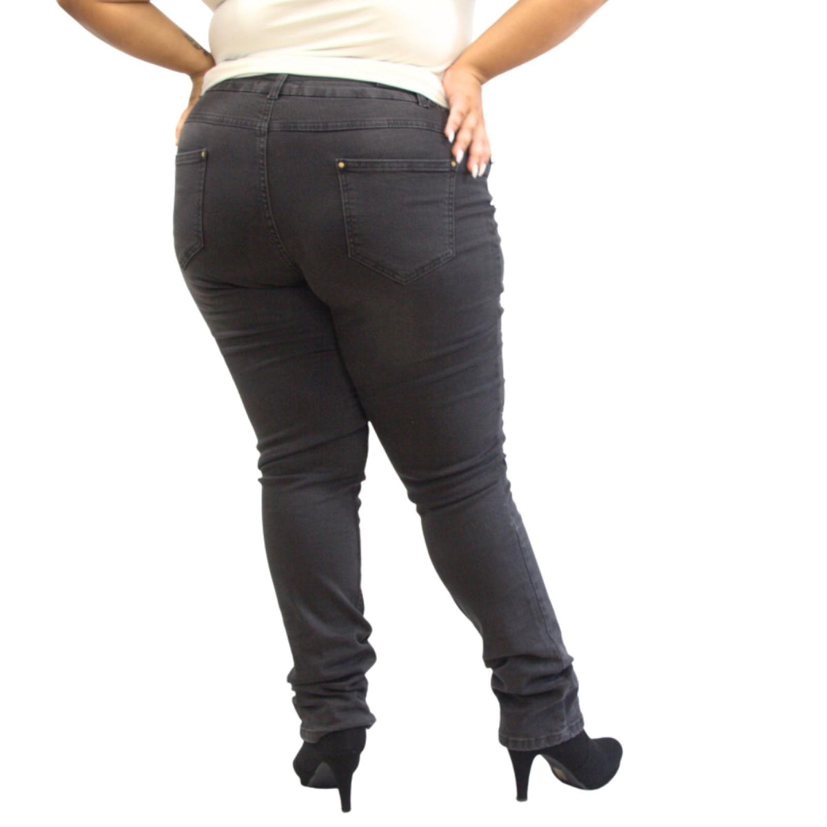 Jean femme noir strass Modèle Mirélla - vue 2