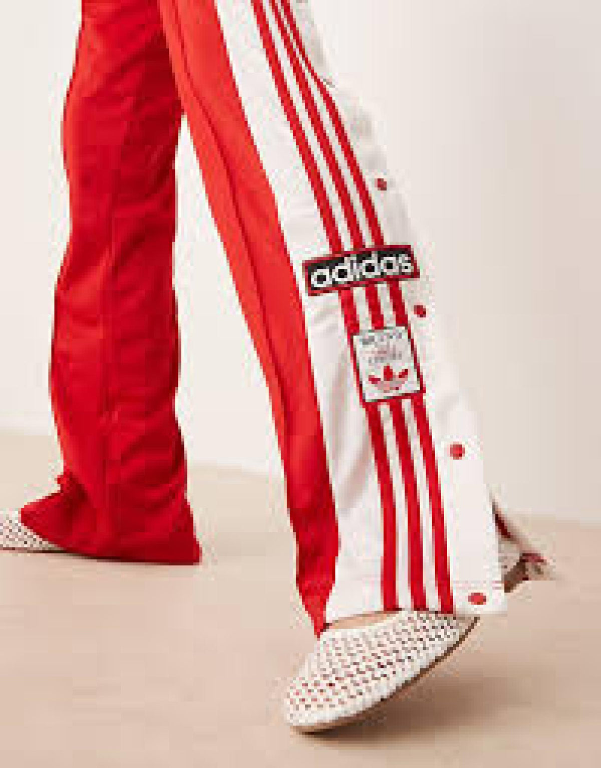 Jogging femme Adidas Adibreak grande taille rouge - vue 2