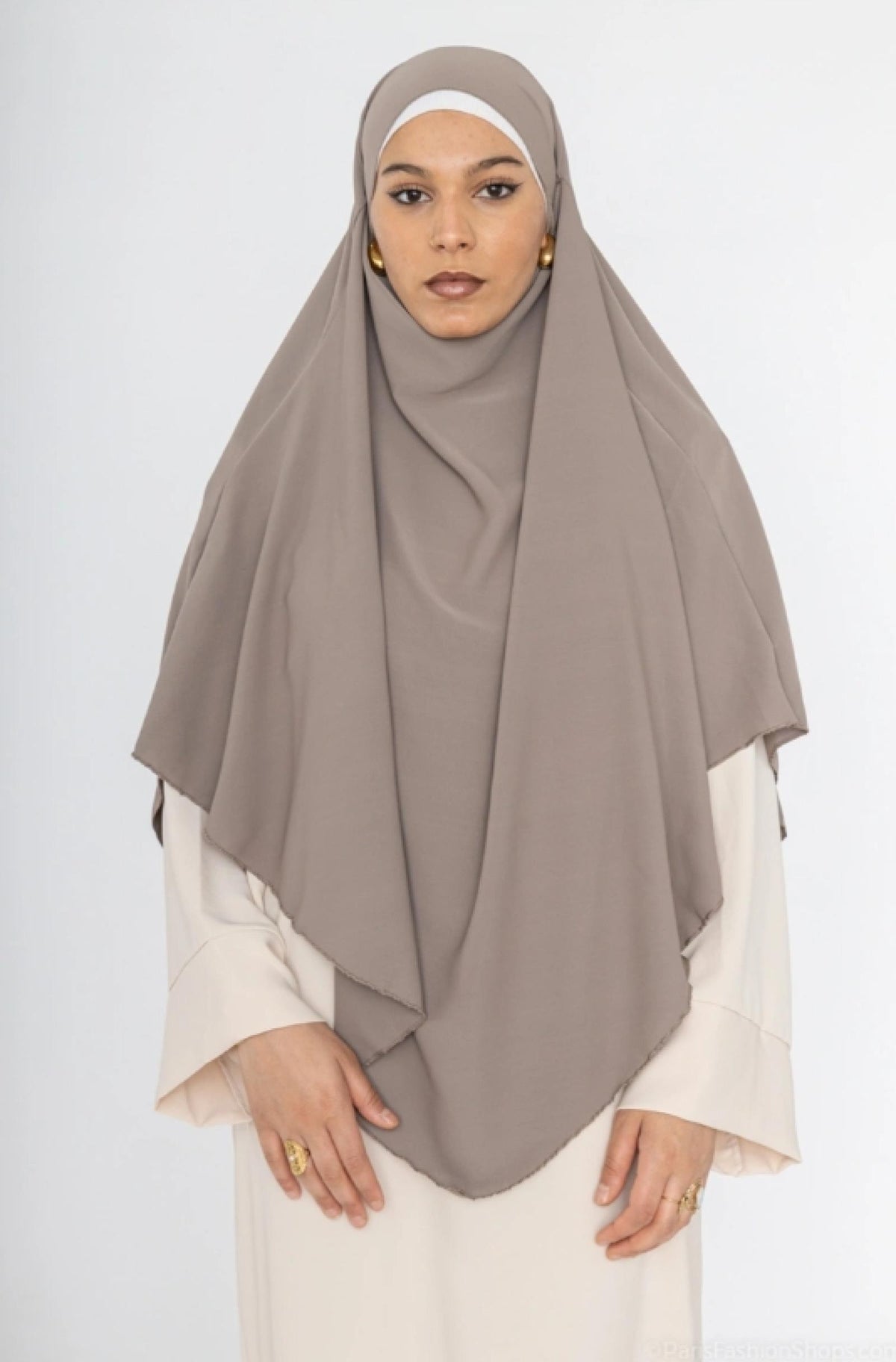 Khimar long taupe