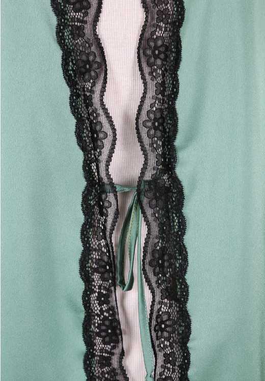 Kimono effet satin du 46-48 au 8-60 PONTA vert - Santa Mode - vue 3