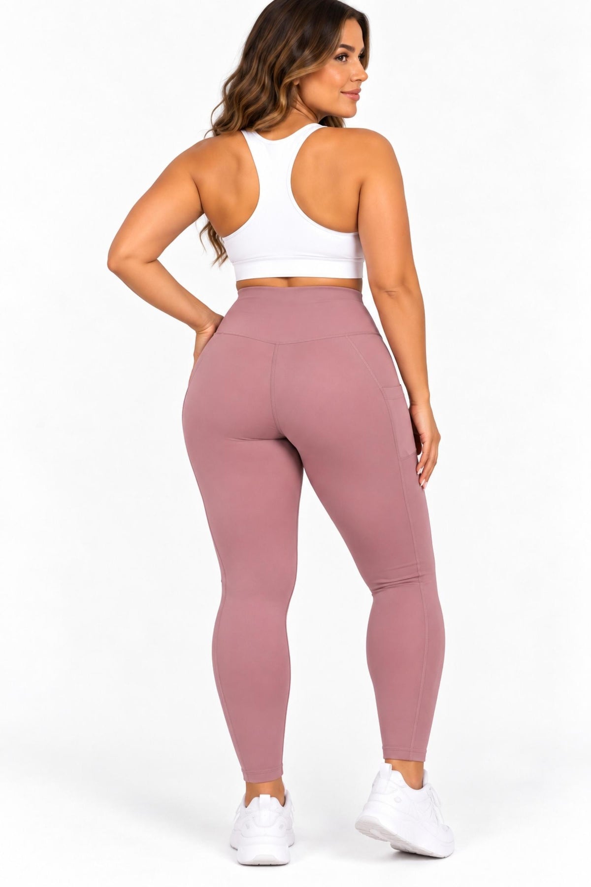 Legging femme gainant vieux rose Modèle Mona - vue 3