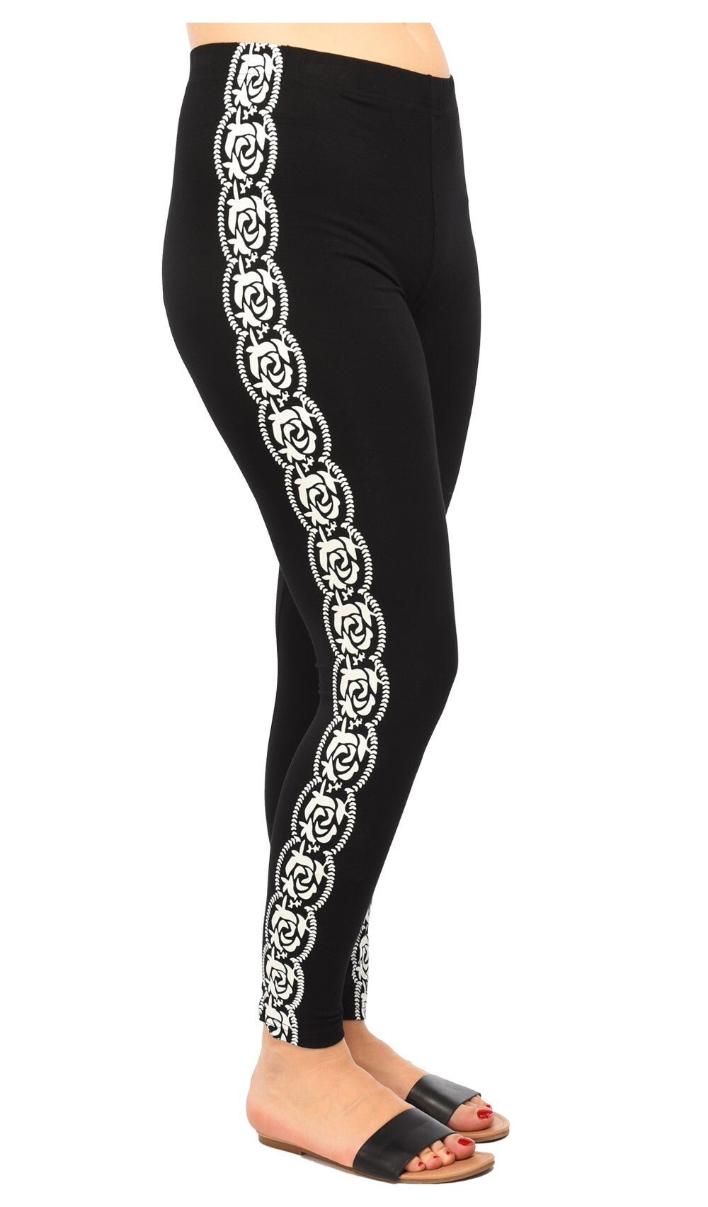Legging femme grandes tailles bande chaîne Modèle Turin - vue 2