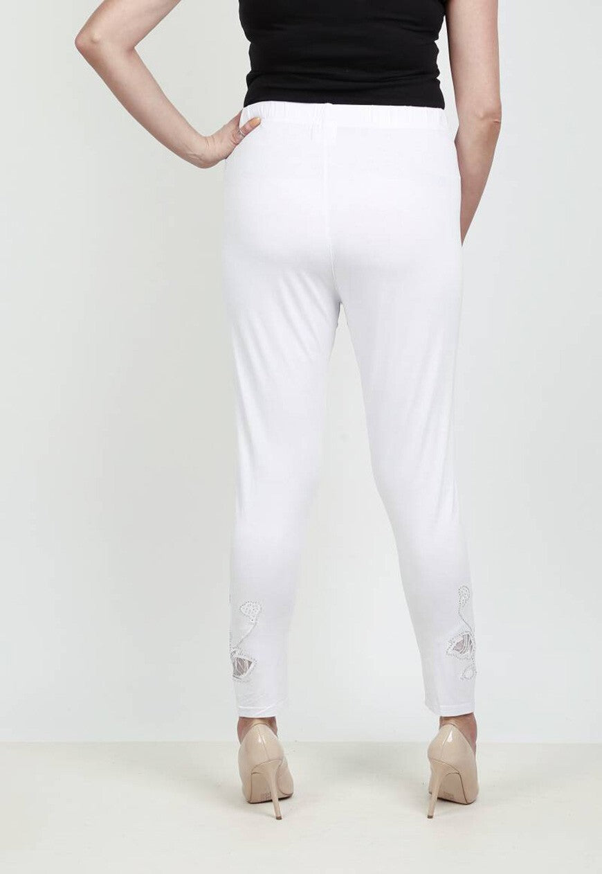 Legging femme grandes tailles dentelle strass Modèle Rimini - vue 2