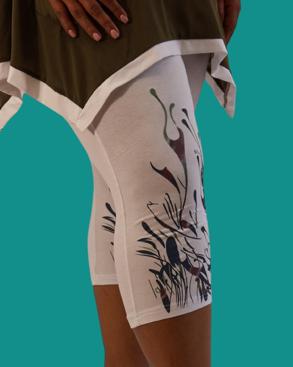 Legging femme grandes tailles fleuri Modèle Ruby