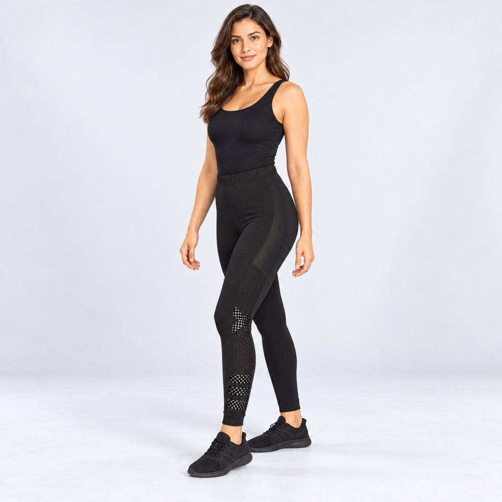 Legging femme taille haute texturé Modèle Messine