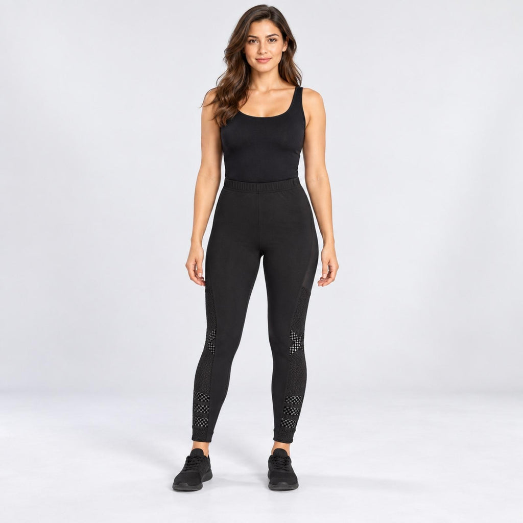 Legging femme taille haute texturé Modèle Messine - vue 3