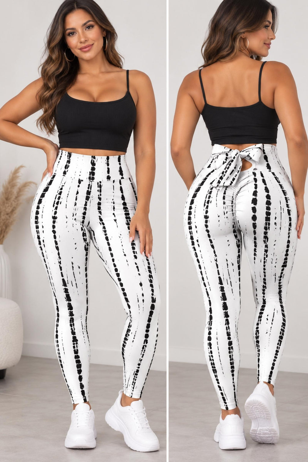Legging Jenna imprimé graphique blanc