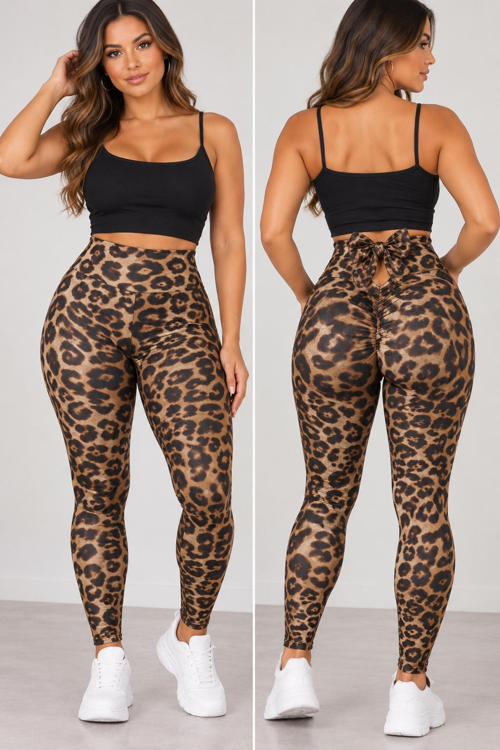 Legging Jenna imprimé léopard marron