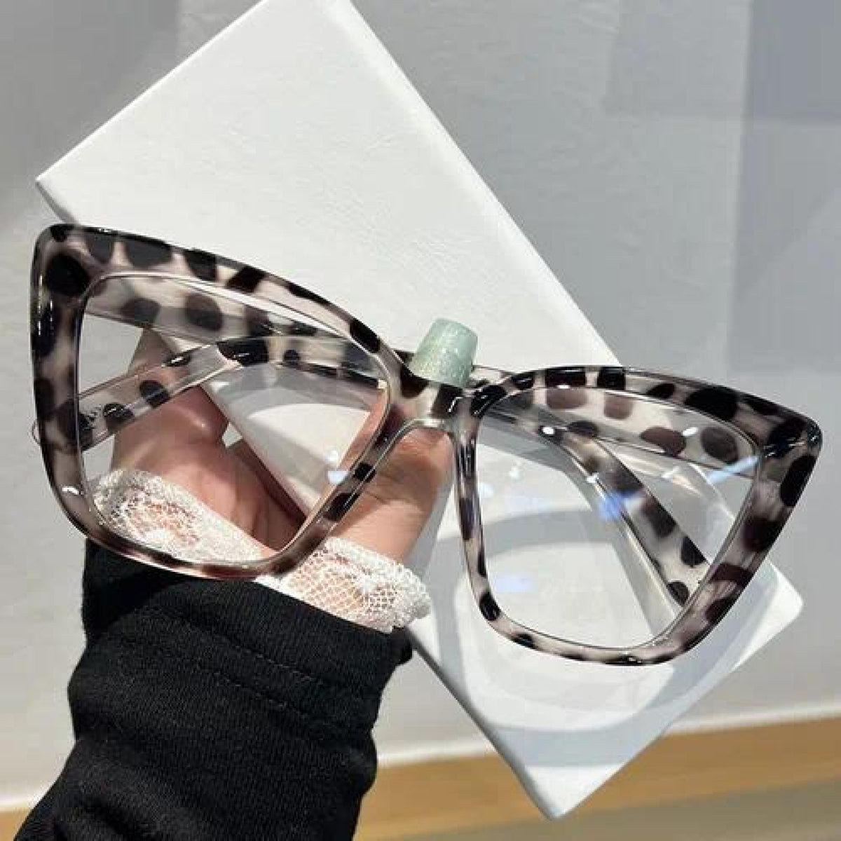 Lunettes à verres transparents monture imprimée Eléa