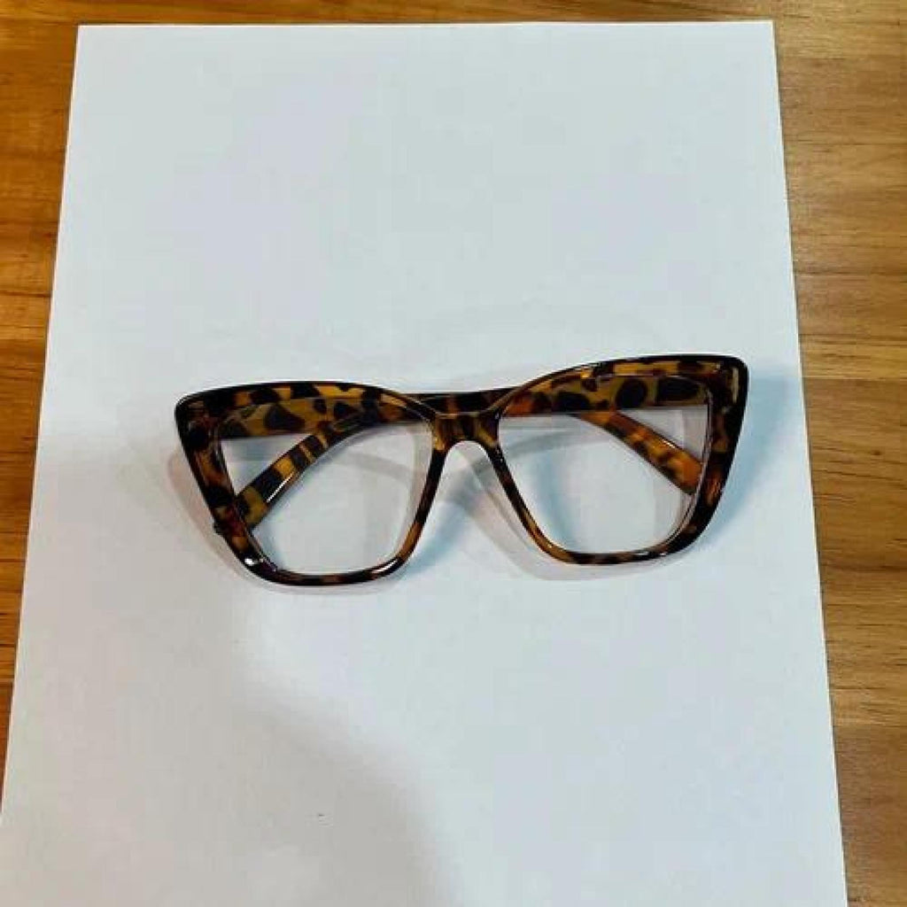 Lunettes à verres transparents monture léopard Eléa