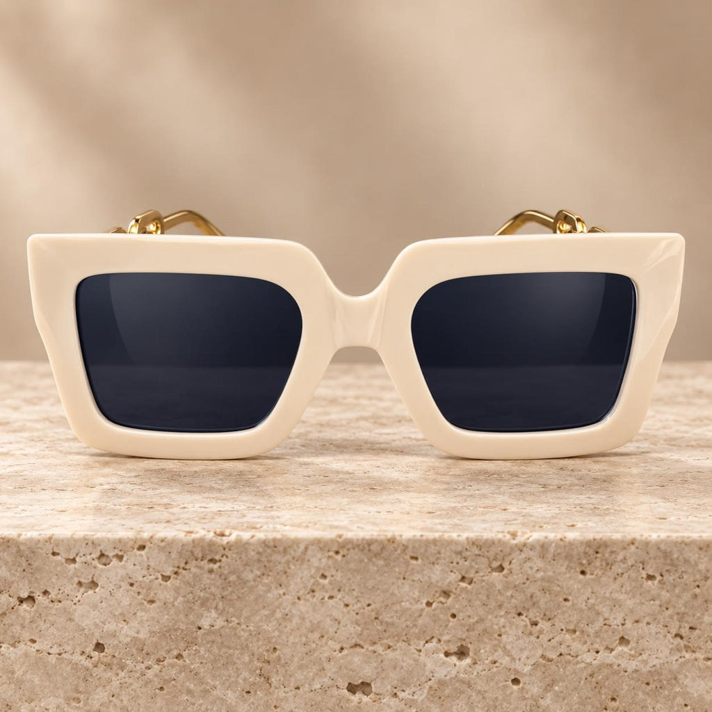 Lunettes Carrées Ivory Gold - Santa Mode - vue 5
