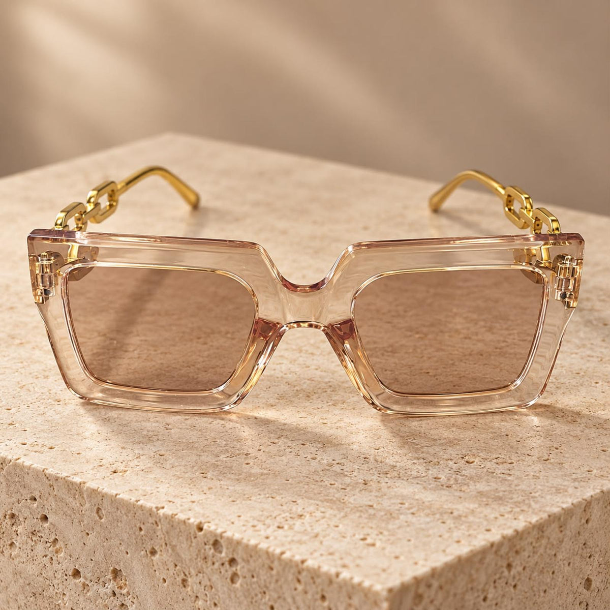 Lunettes Carrées Nude Gold - Santa Mode