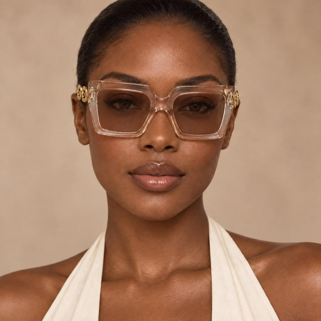 Lunettes Carrées Nude Gold - Santa Mode - vue 3
