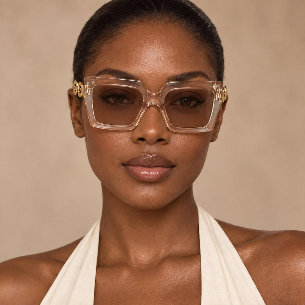 Lunettes Carrées Nude Gold - Santa Mode - vue 3