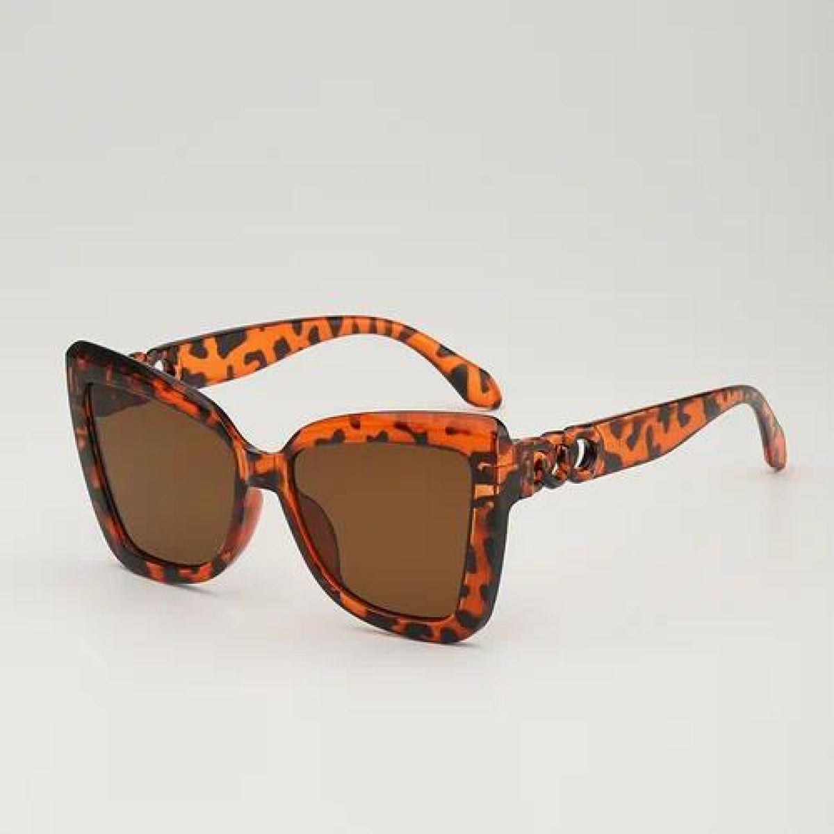 Lunettes Cat Eye léopard marron - Santa Mode