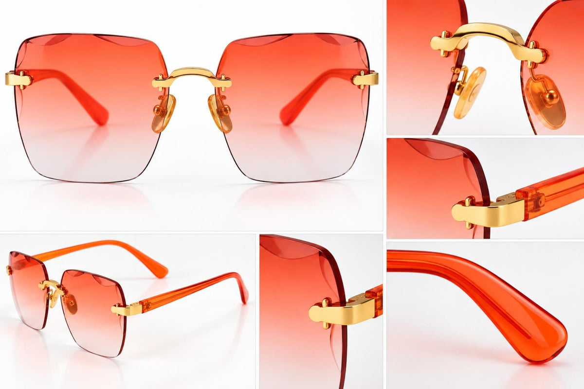 Lunettes de soleil Abi dégradé corail - Santa Mode - vue 4
