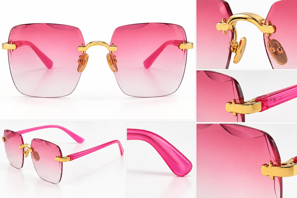 Lunettes de soleil Abi dégradé rose - Santa Mode - vue 4