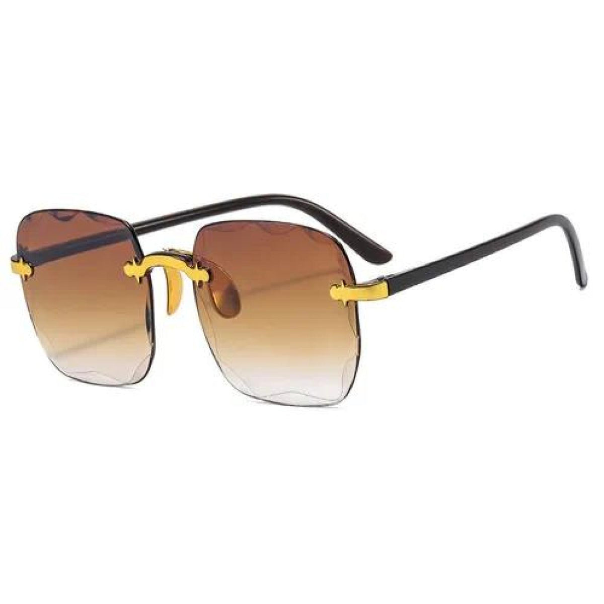Lunettes de soleil Rimless Gradient taupe - Santa Mode