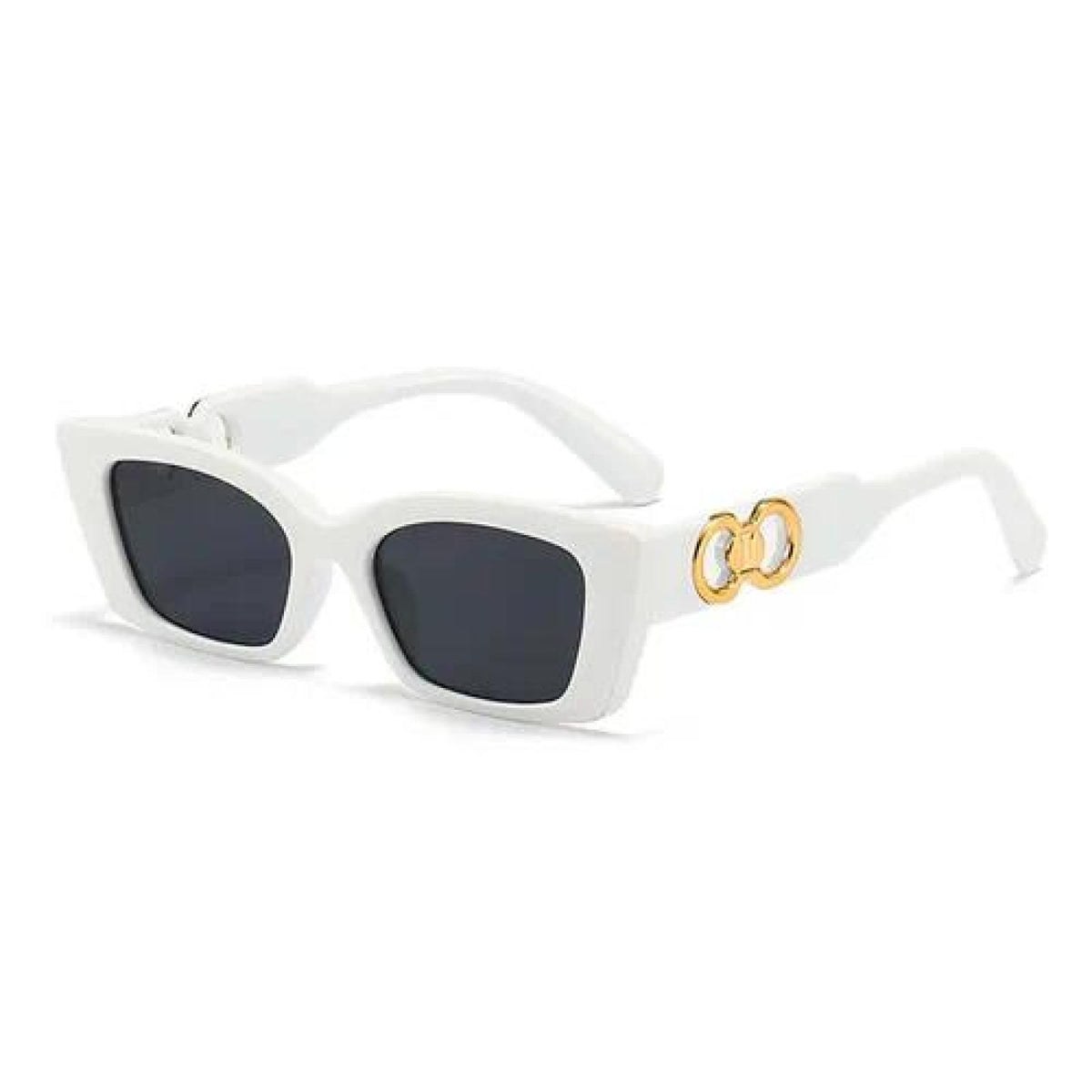 Lunettes Golden Retro blanc - Santa Mode