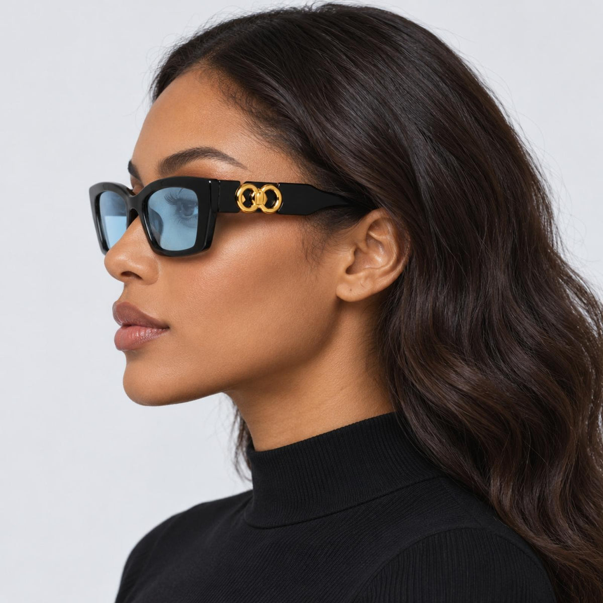 Lunettes Golden Retro bleues