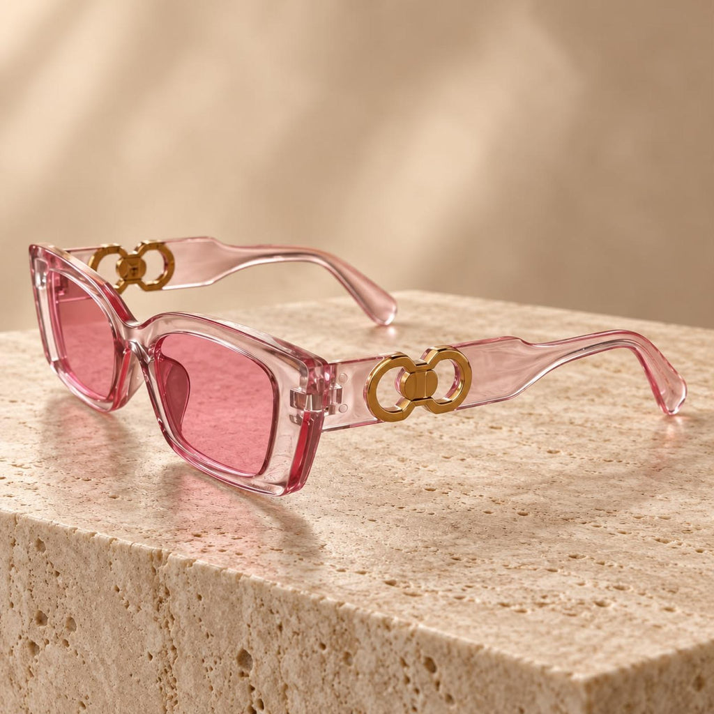 Lunettes Golden Retro rose - Santa Mode