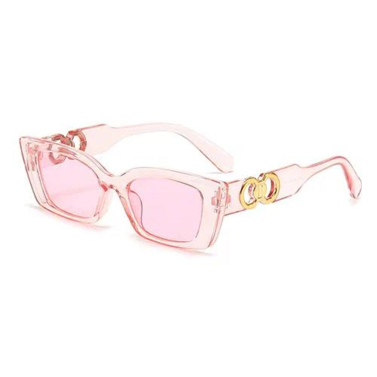 Lunettes Golden Retro rose - Santa Mode - vue 2