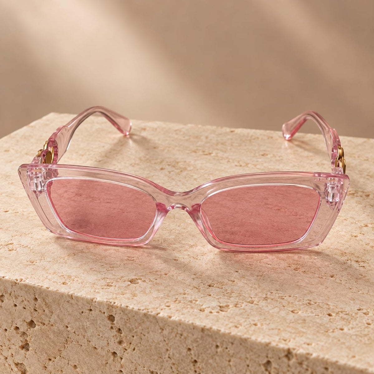Lunettes Golden Retro rose - Santa Mode - vue 4