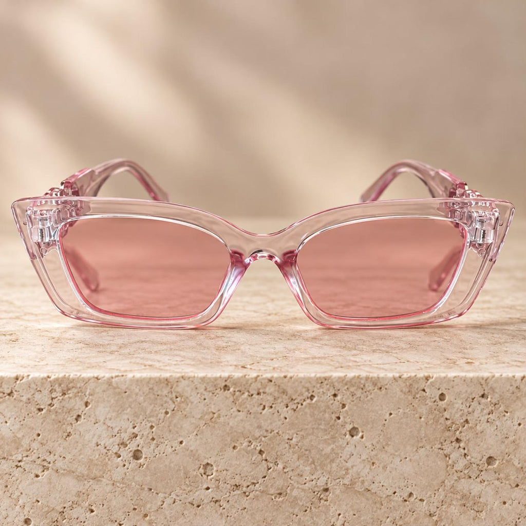 Lunettes Golden Retro rose - Santa Mode - vue 5