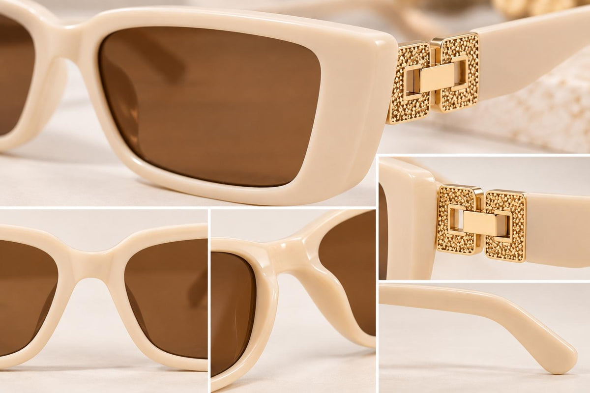 Lunettes Golden Signature beige - Santa Mode - vue 3