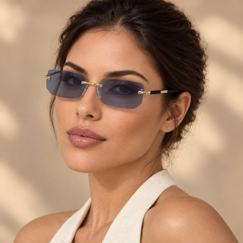 Lunettes Rimless Épure bleues - Santa Mode
