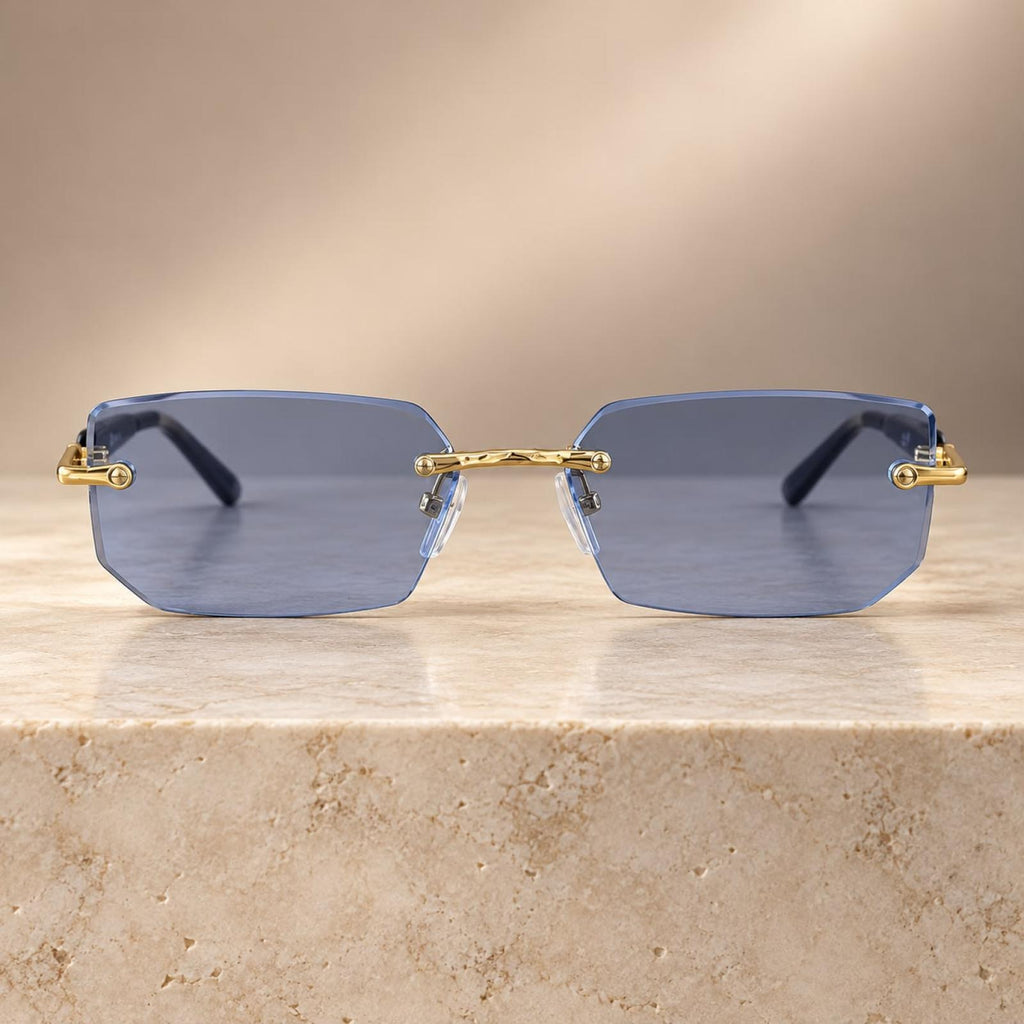 Lunettes Rimless Épure bleues - Santa Mode - vue 3