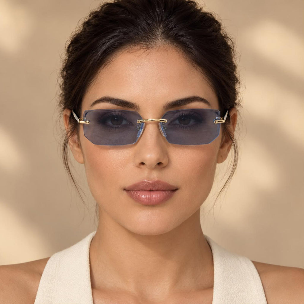 Lunettes Rimless Épure bleues - Santa Mode - vue 5