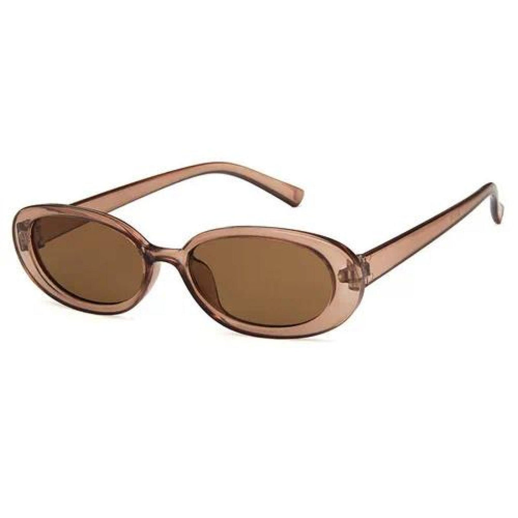 Lunettes solaires ovale vintage UV400 Kaïa taupe