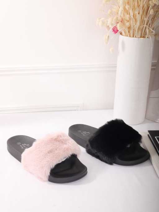 Mules femme fausse fourrure Modèle Brazilia