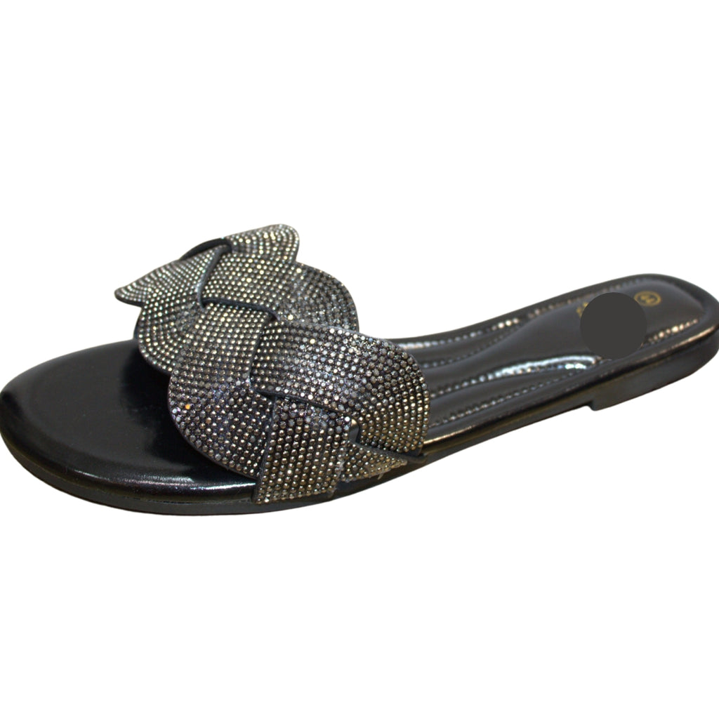Mules femme grandes pointures strass Modèle Tory