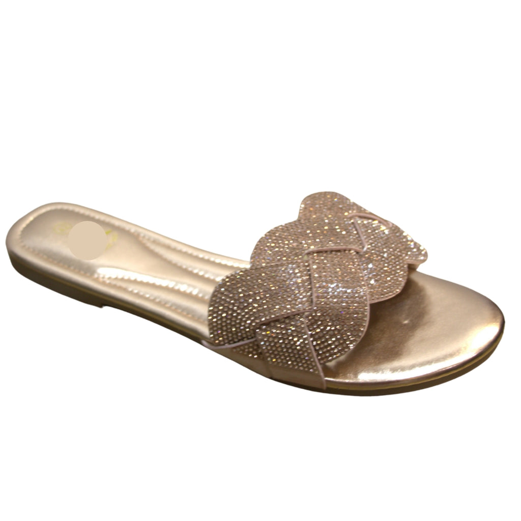 Mules femme grandes pointures strass Modèle Tory - vue 2