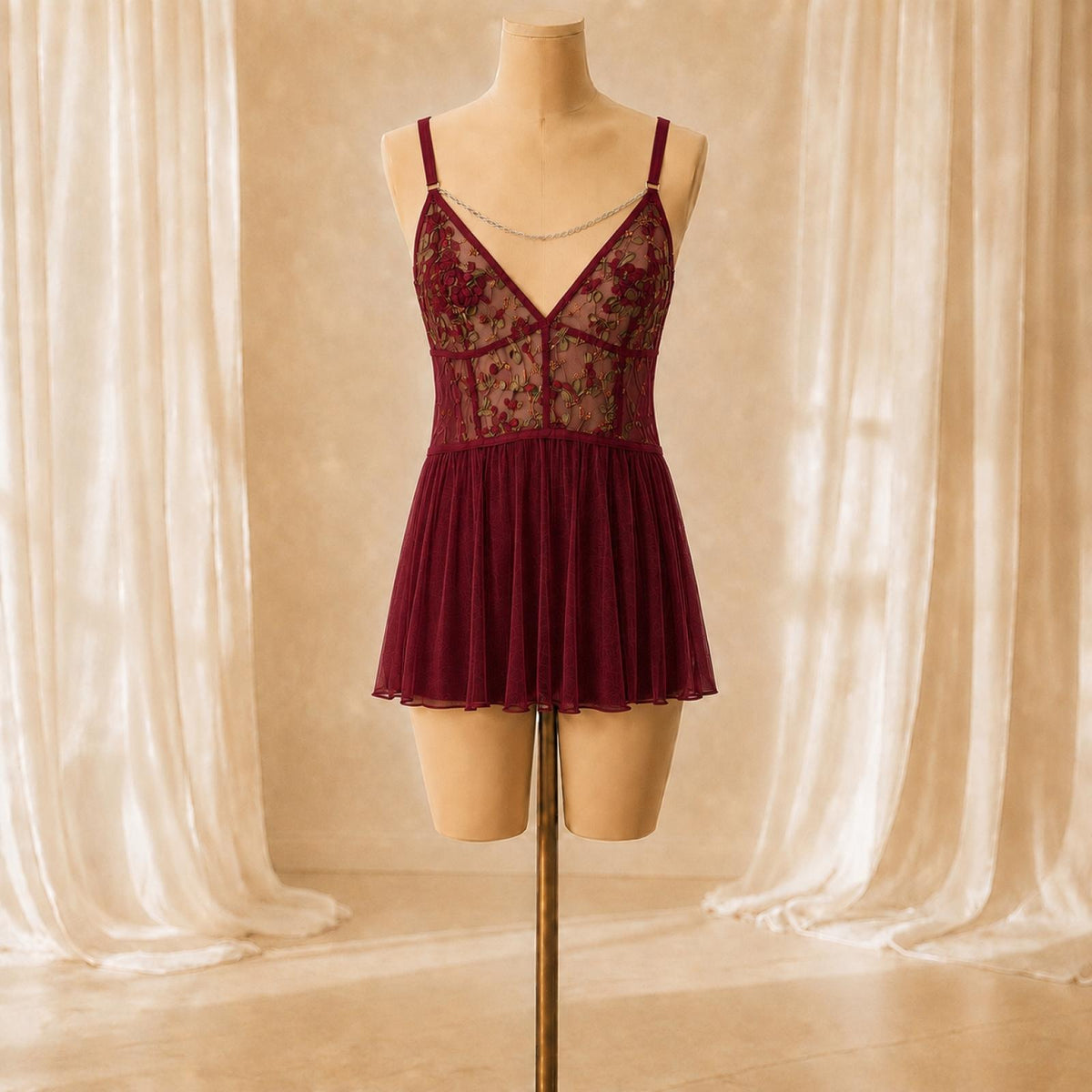 Nuisette sexy Fleur de minuit Taille Unique - vue 2