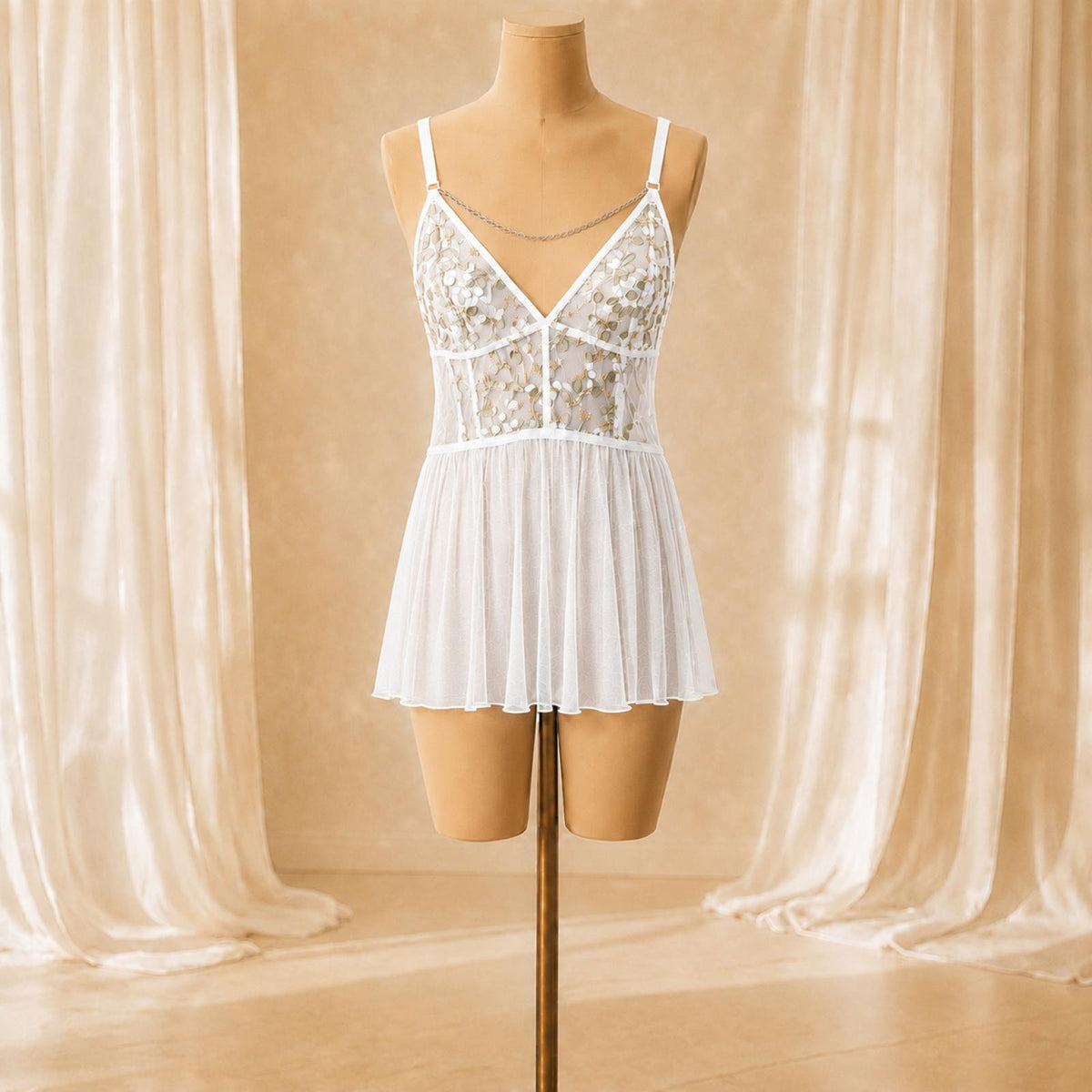Nuisette sexy Fleur de minuit Taille Unique - vue 3