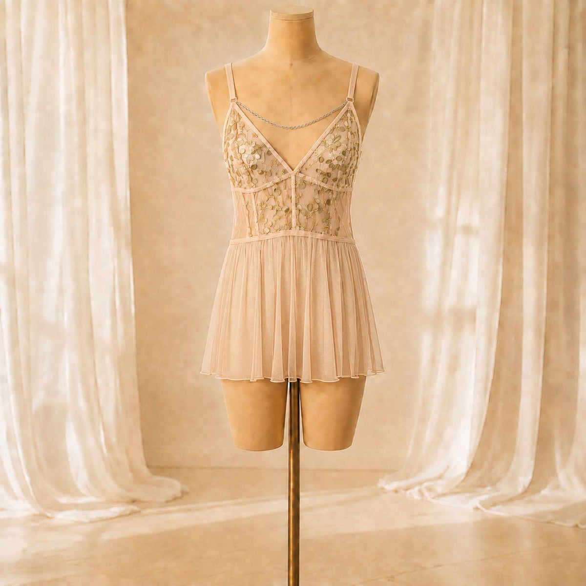 Nuisette sexy Fleur de minuit Taille Unique - vue 4