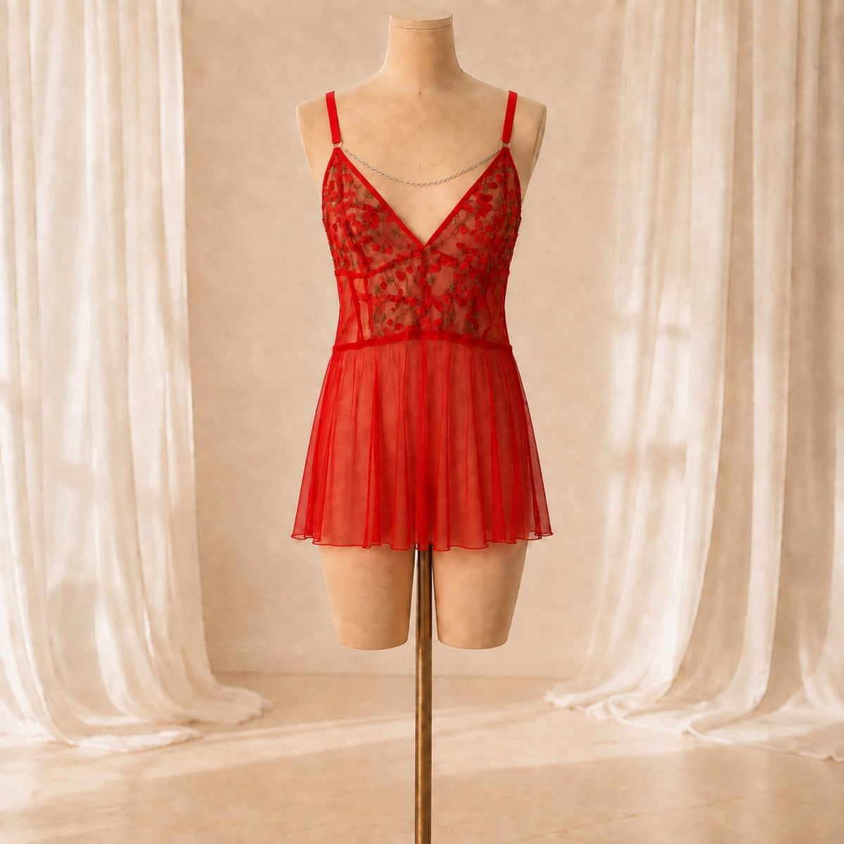 Nuisette sexy Fleur de minuit Taille Unique - vue 6