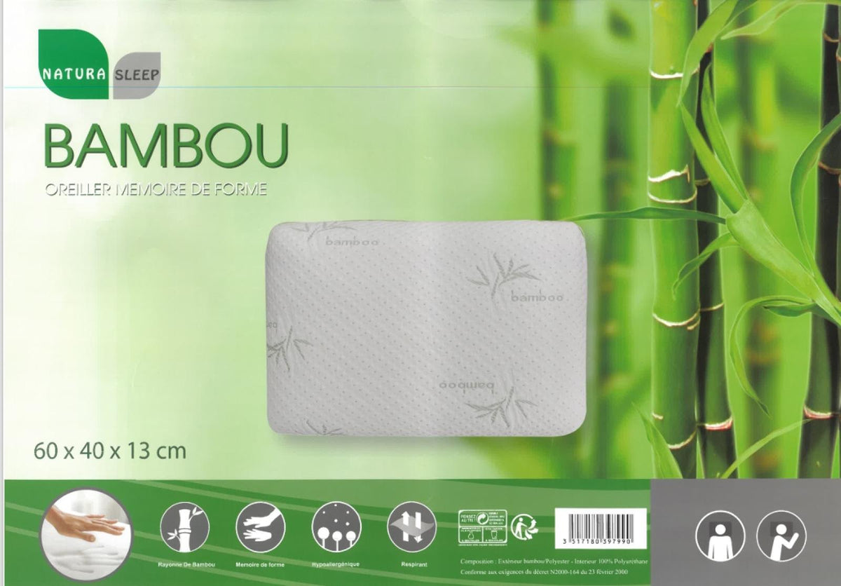 Oreiller bambou à mémoire de forme