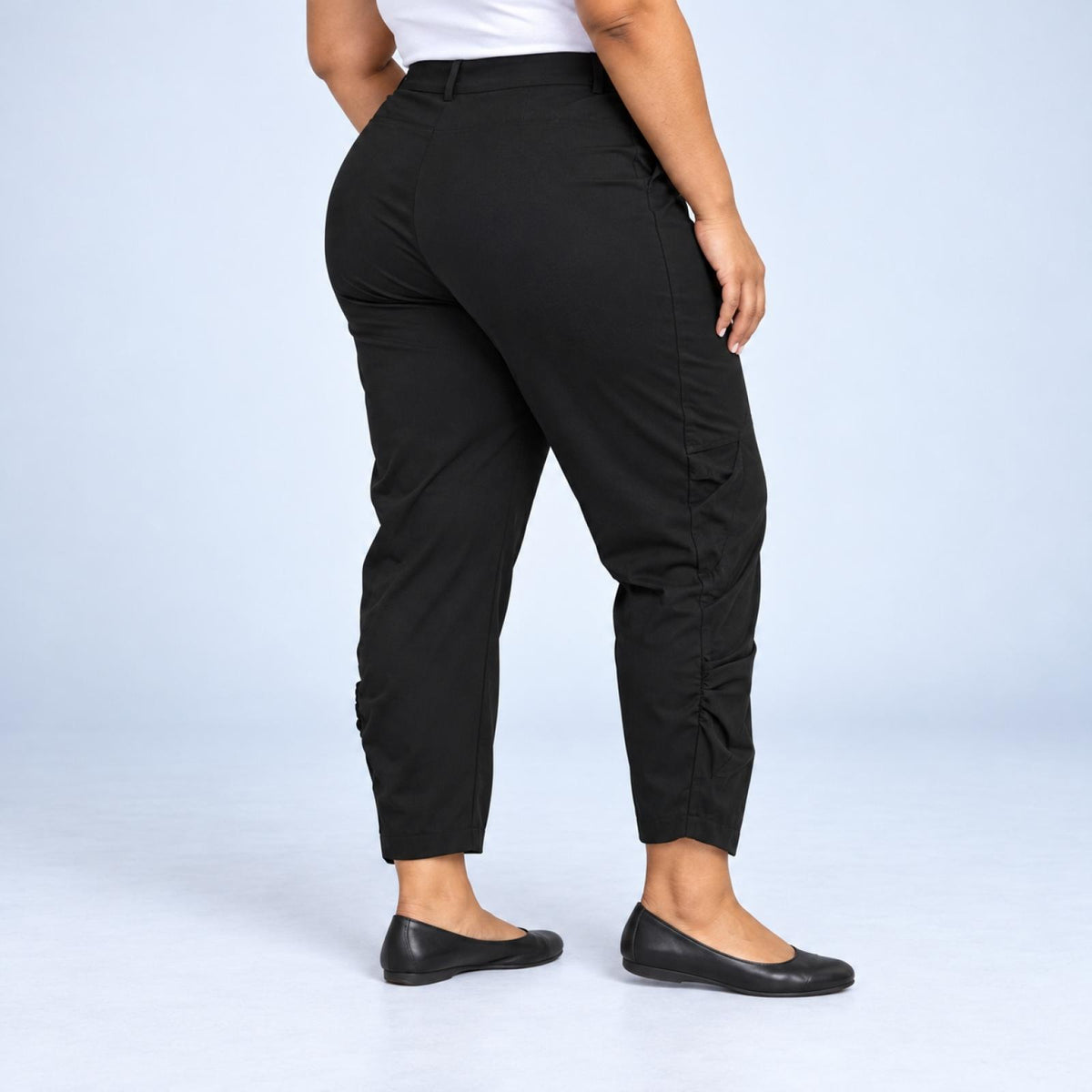 Pantacourt femme grande taille bleu marine coupe droite – Chicago - Jean-Marc-Philippe - vue 2