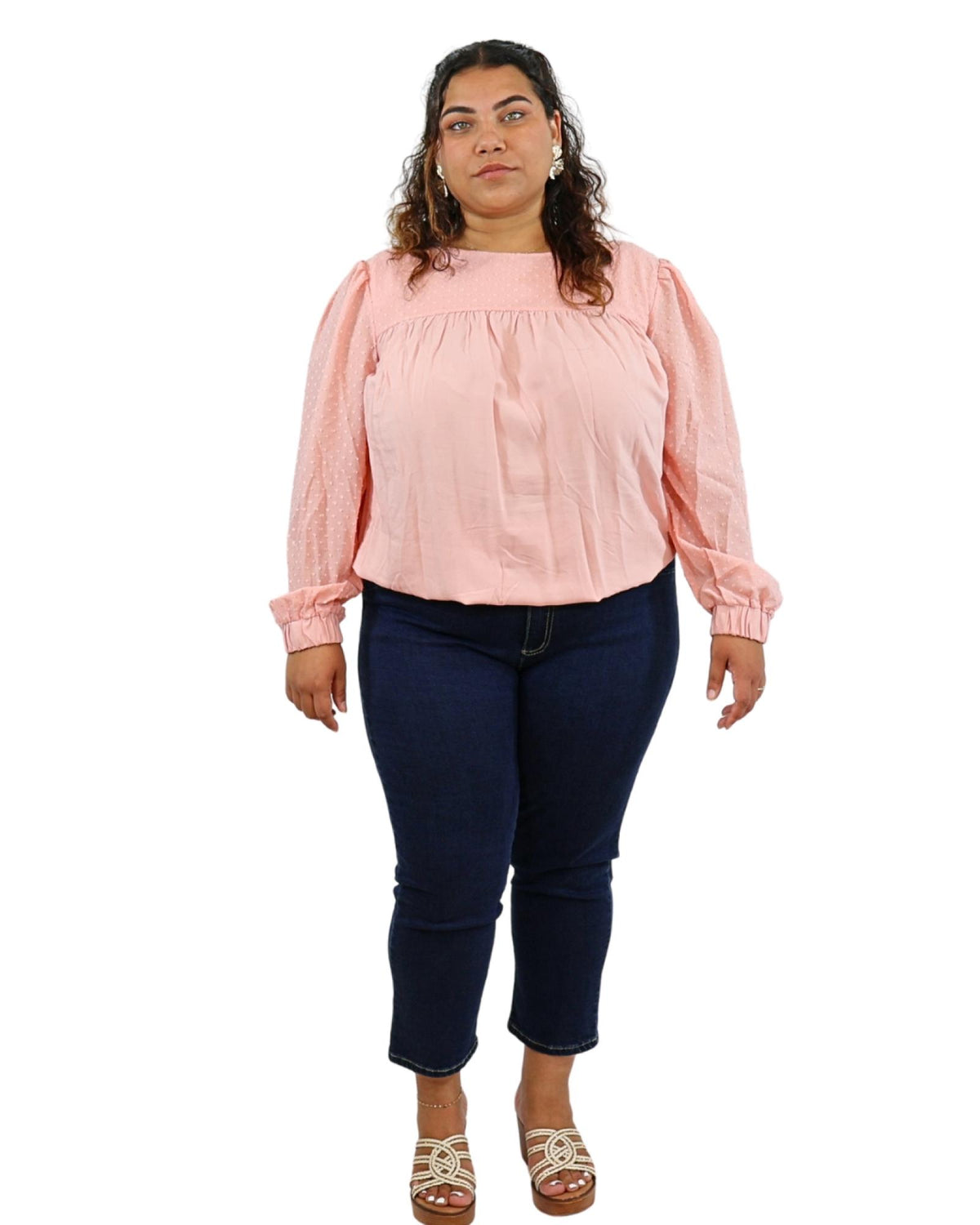 Pantacourt femme grandes tailles jean ajusté Modèle Maëva - vue 4