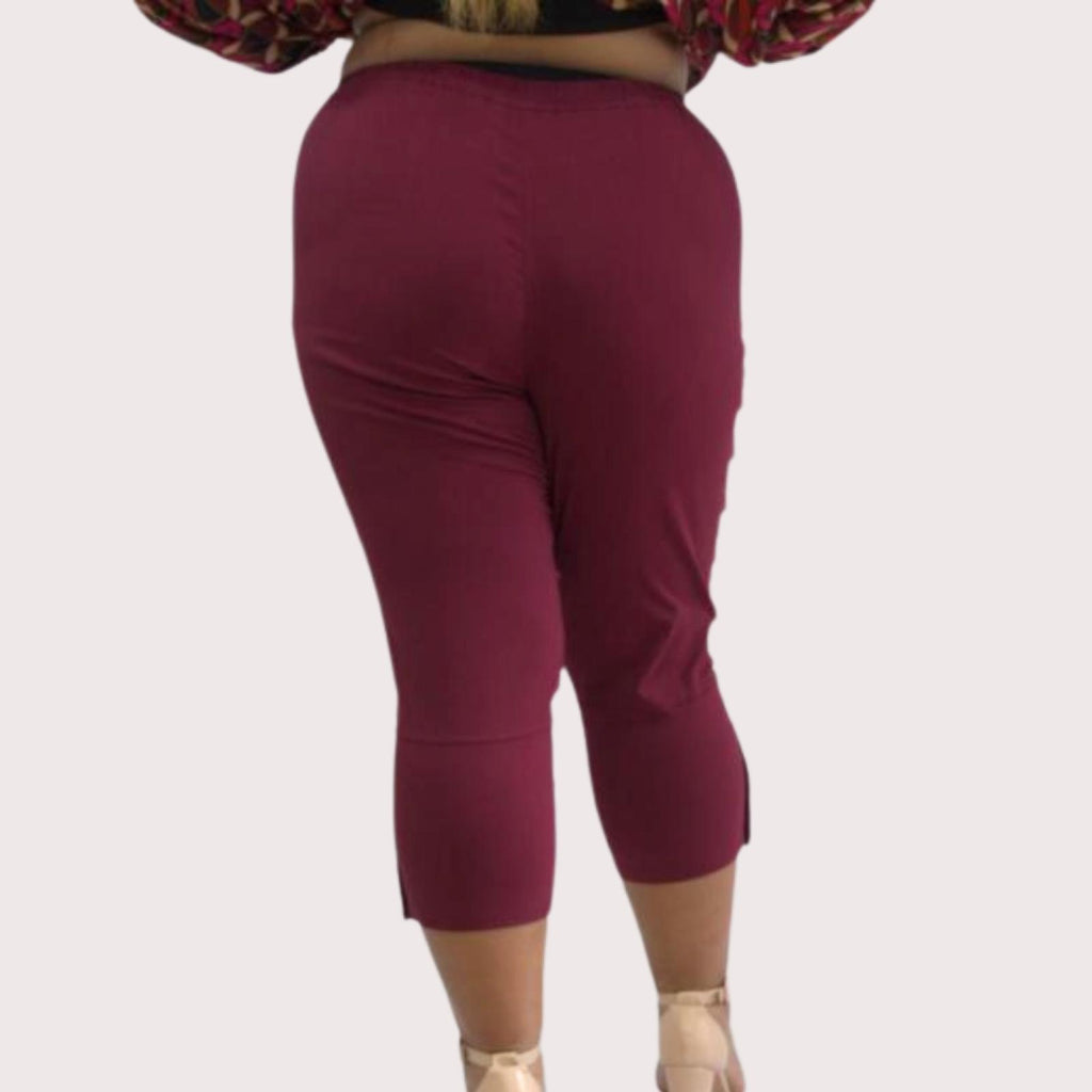 Pantacourt femme grandes tailles jersey extensible Modèle Melbourne - vue 2
