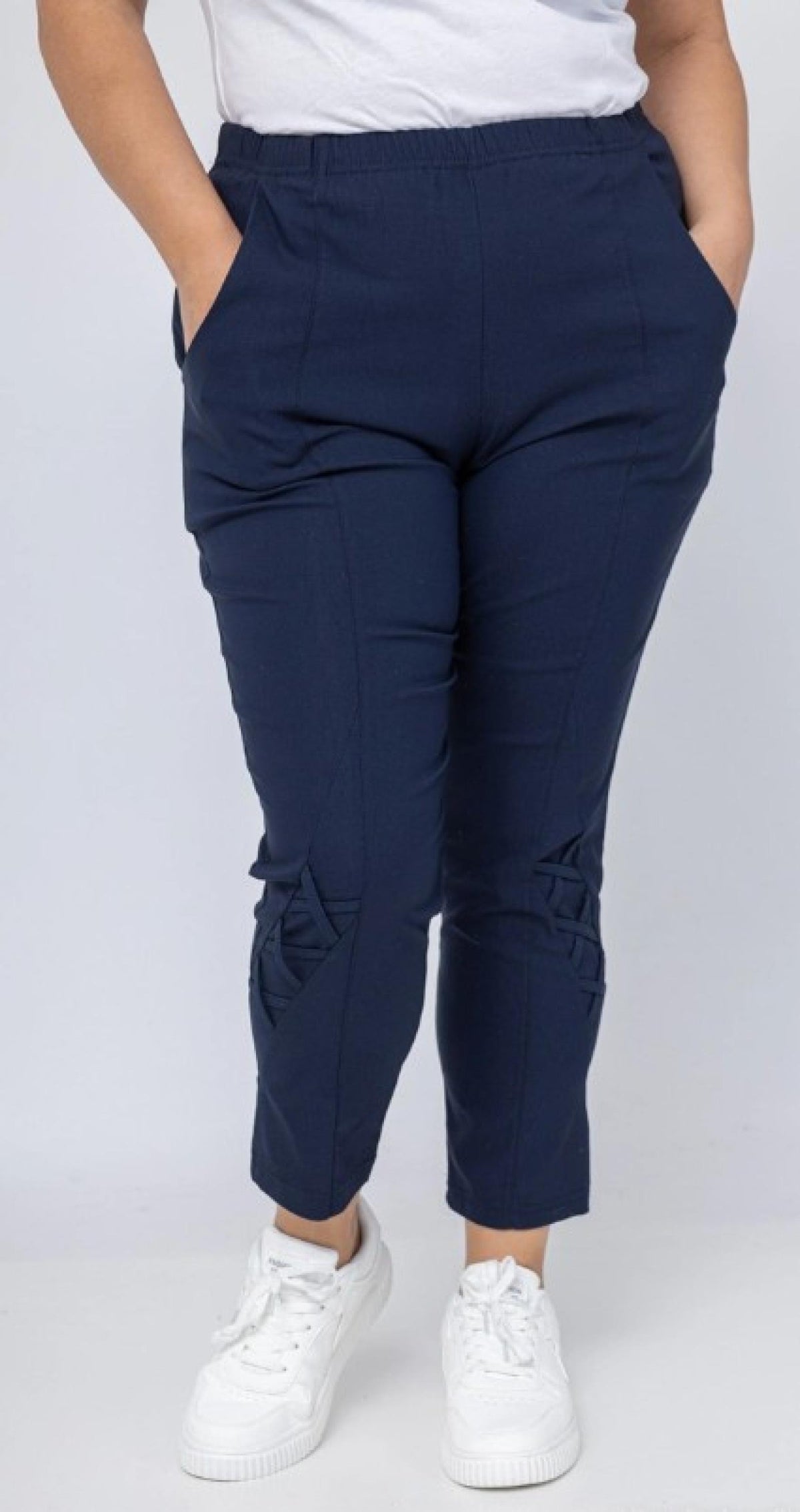 Pantacourt femme grandes tailles taille haute Modèle Mons