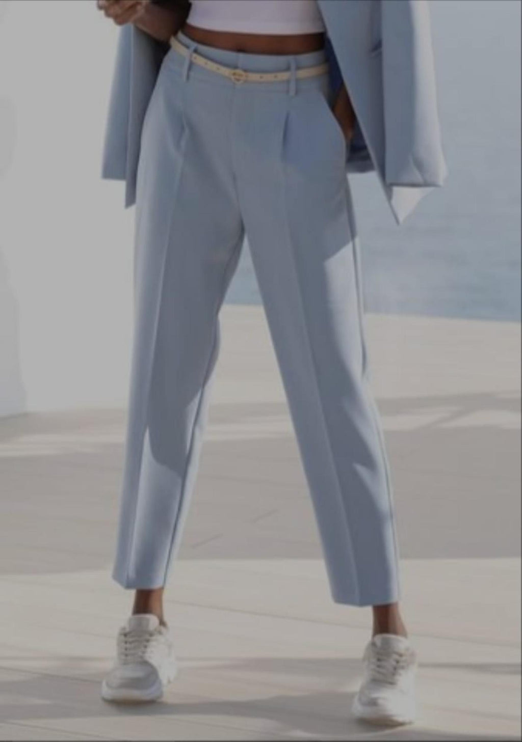 Pantalon droit bleu Modèle Solina - vue 2