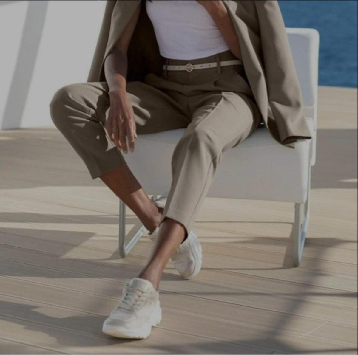 Pantalon droit kaki Modèle Solina - vue 3