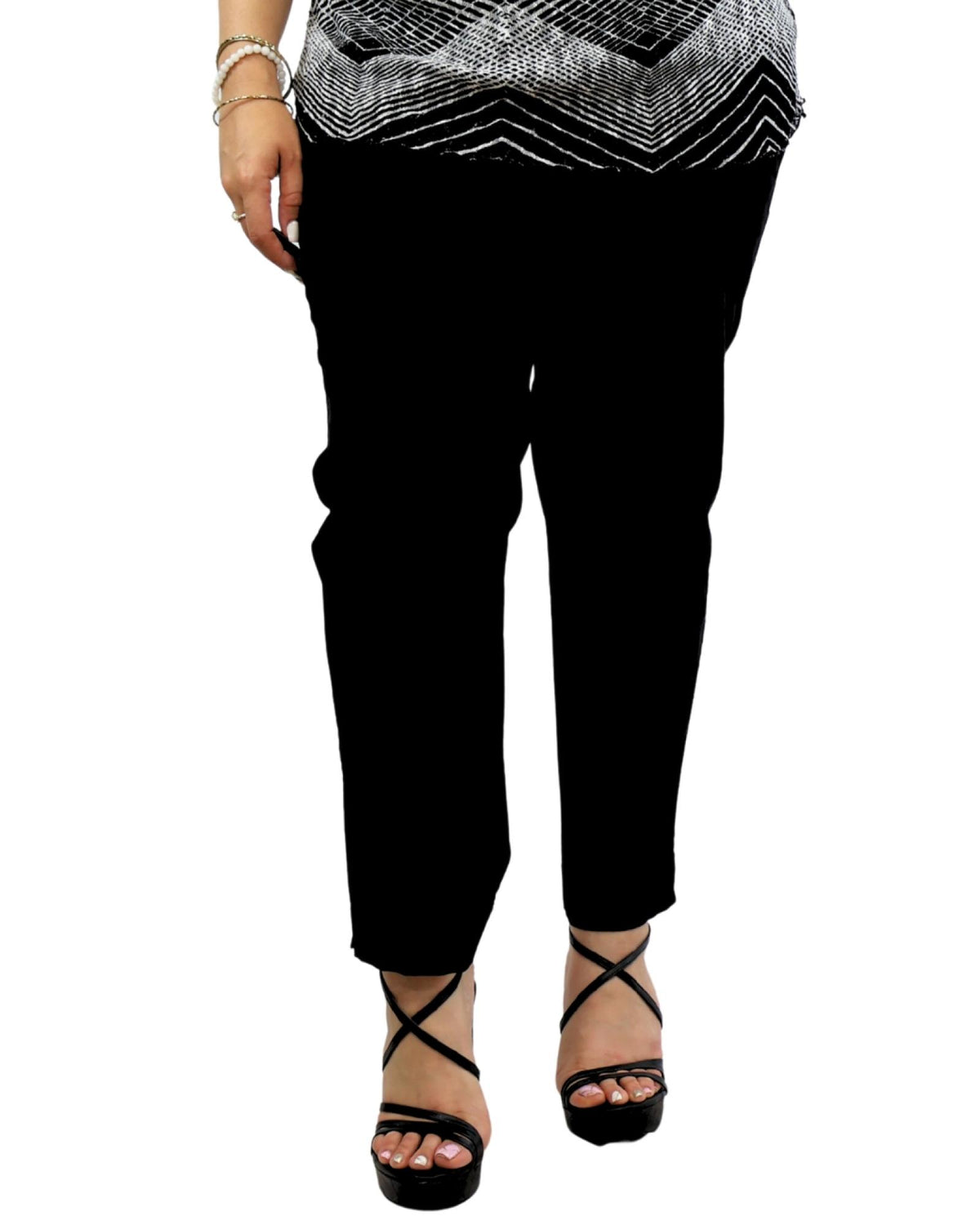 Pantalon femme fluide noir Modèle Zaze - Sheego