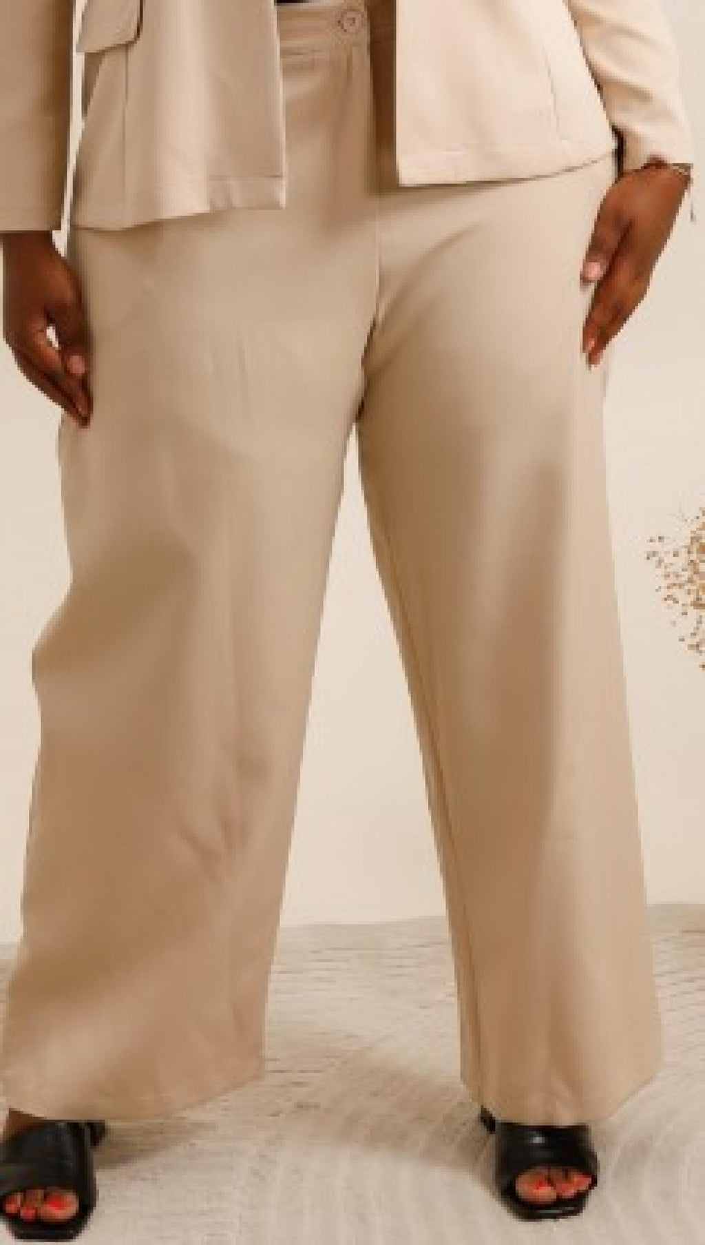 Pantalon femme grandes tailles coupe droite fluide Modèle Hagen